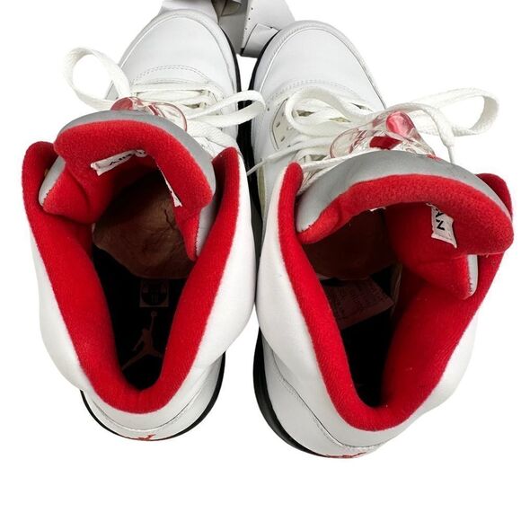 Air Jordan 5 Retro White Fire Red Black 2012 Men’s Size 10 - Picture 8 of 10